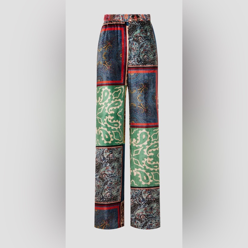 SFIZIO Patchwork Velvet Trousers Rent the Runway Preloved 8 $385 - Picture 6 of 6